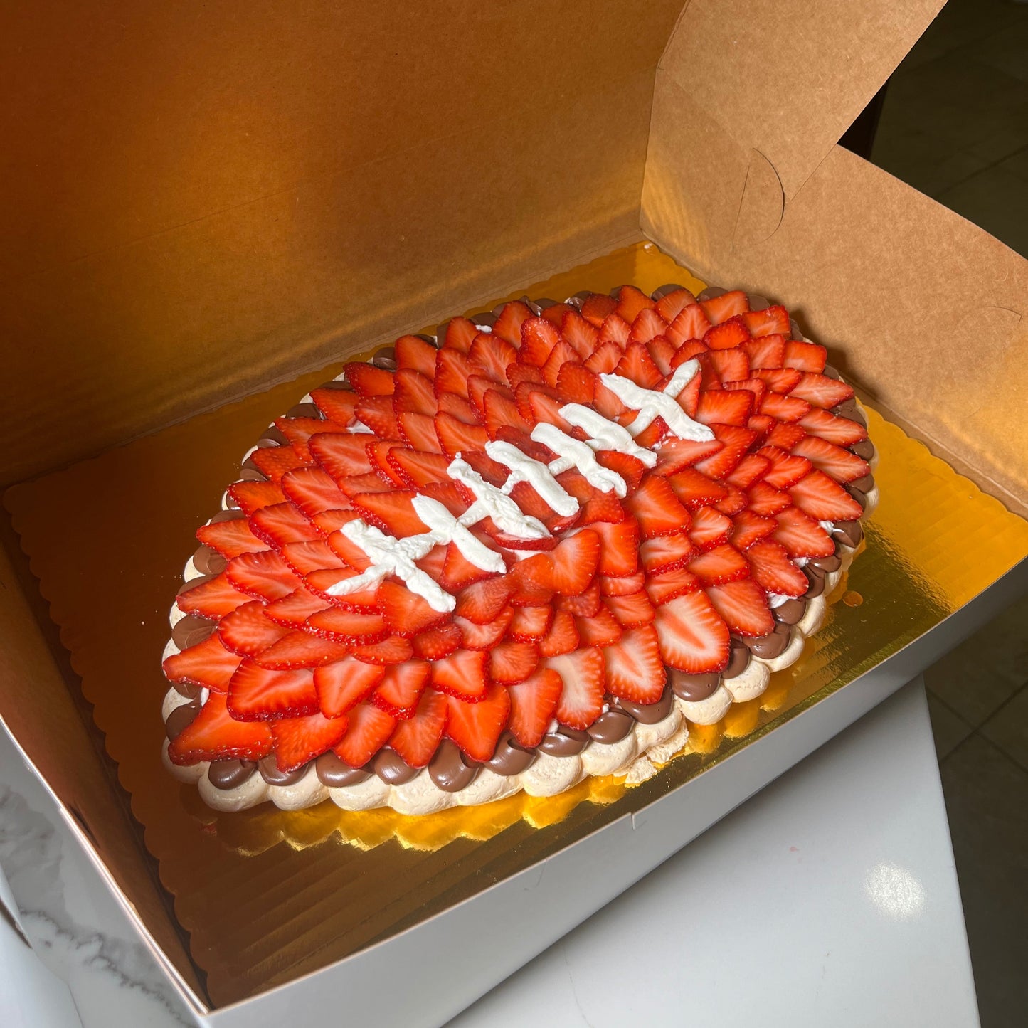 Super Bowl Sunday Football Pavlova