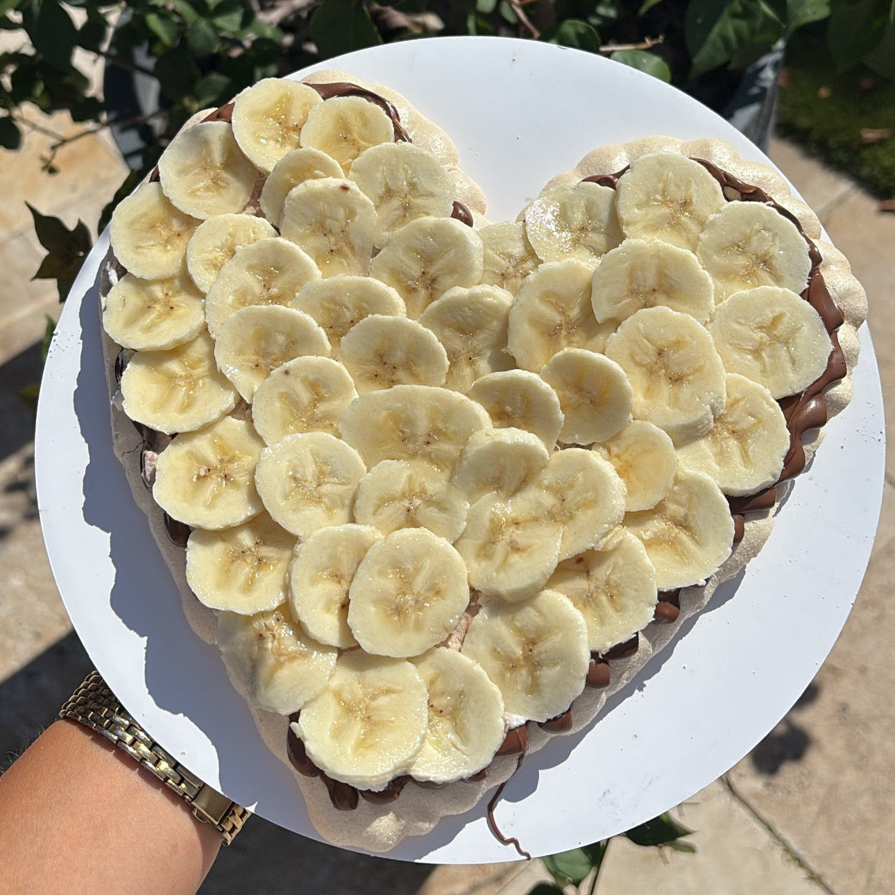 Banana Nutella Pavlova